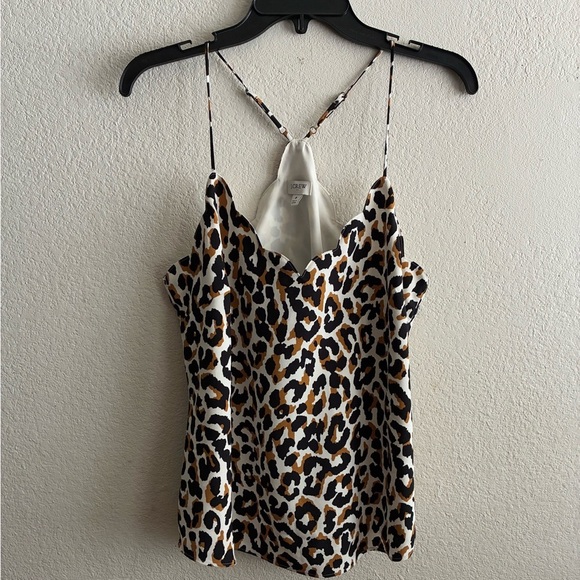 J. Crew Leopard Scalloped Edge Cami Spaghetti Strap 8 - Picture 5 of 14